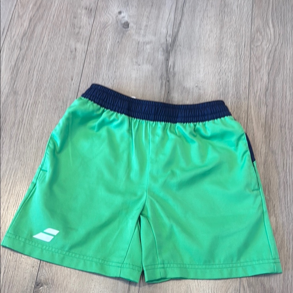 Babolat Kids Green and Navy Shorts